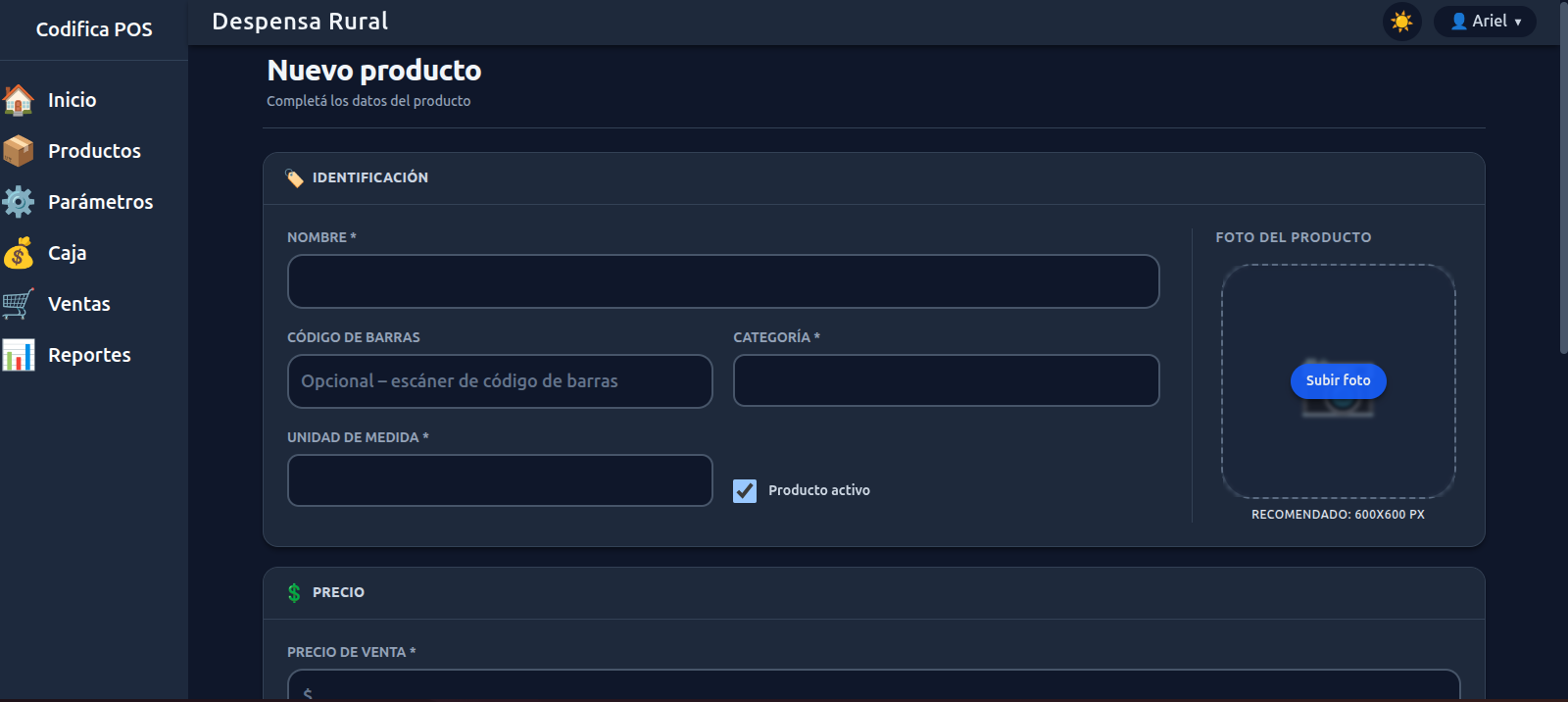 Alta y Modificación de Productos Codifica POS